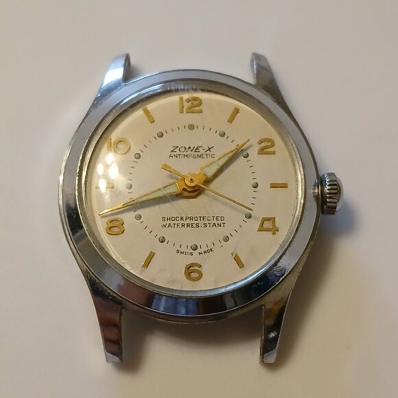 Vtg Zone X Men's Antimagnetic Shockproof Watch Case Swiss Made WR Manual Wind - Picture 1 of 14
